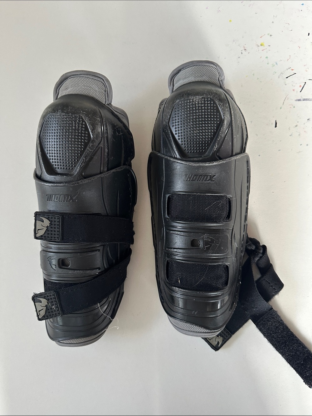 Kids Black Protective Knee/Shin Guards - Youth Safety Gear